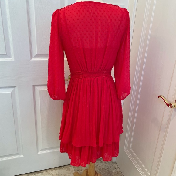 Meadow Rue by Anthropologie Minetta red dress size 2 - Picture 2 of 7